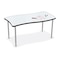 Mooreco Porcelain Desktop, Creator Table 60x30 with Platinum Direct Mount Shapes Legs 70527 - alternate 1